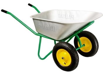 Тачка садовая 2 колеса усиленная 320кг объем 90л