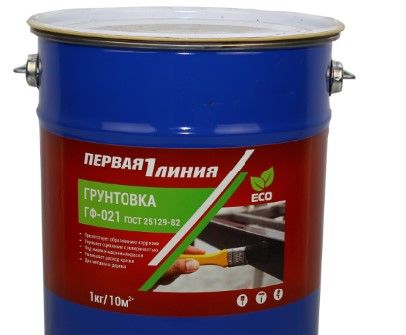 Грунтовка ГФ-021 ПЕРВАЯ ЛИНИЯ Красно-коричневый (6 кг) /66