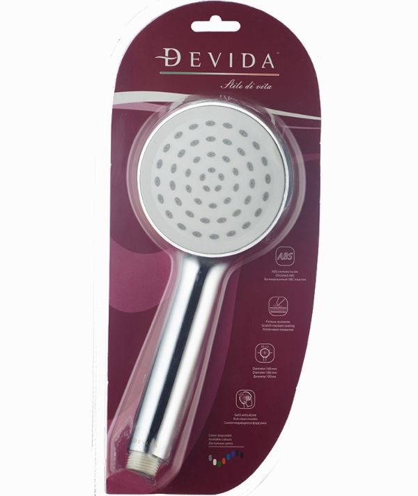 Лейка DEVIDA 002 БЕЛАЯ 1-позиционная в блистере DVC01002BW