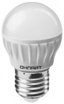 Лампа светодиодная 8 Вт Е27 2700К G45 теплый шар белый ОНЛАЙТ