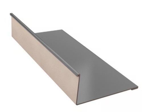 Планка примыкания Docke RAL 6005 (серая) 2м