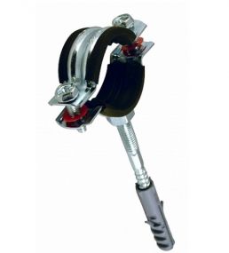 Хомут металлорезиновый с дюбелем и шурупом 1 1/4" (38-43 мм) CTM