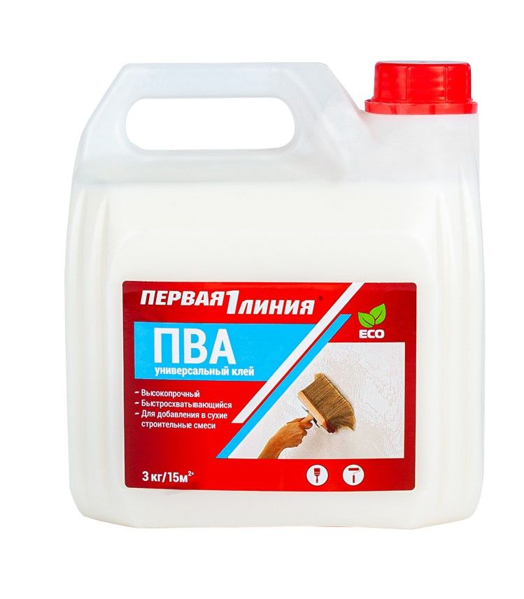 Клей ПВА Первая линия универсальный (3 кг) /144