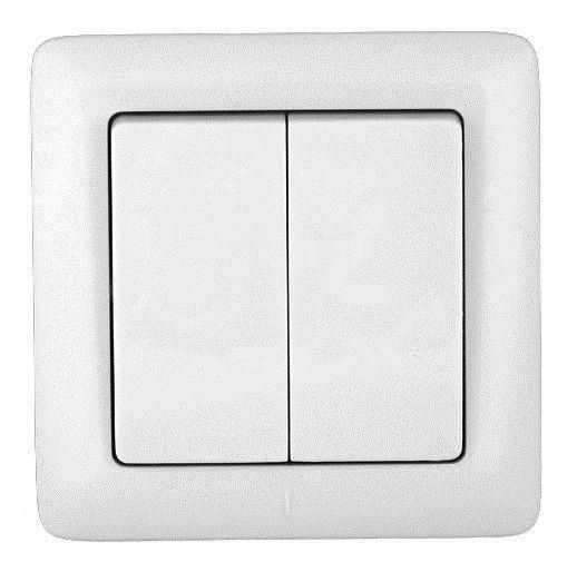 Выключатель 2-кл. СП Хит 6А IP20 250В бел. SchE