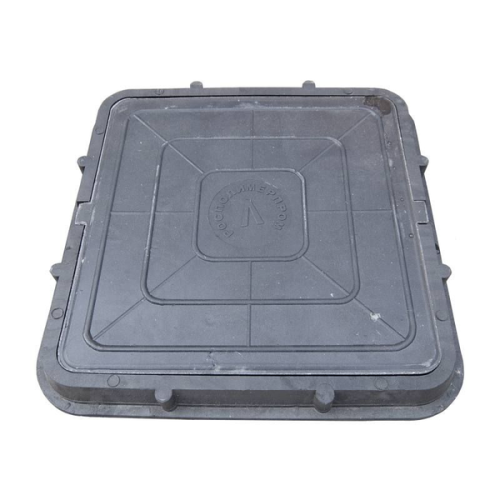 Люк канализационный квадратный (полимер ) до 3 тонн,с осн.в сборе