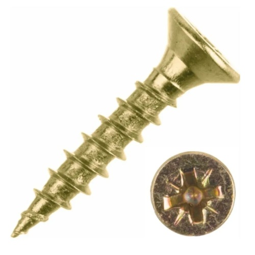 Шурупы 5х100 шлиц Pozi желтый цинк 145шт/1кг