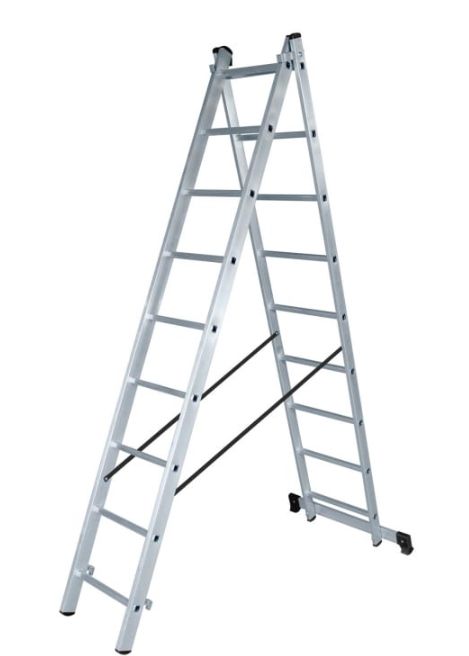 Лестница алюминиевая двухсекционная ЛА 2х9 Вихрь