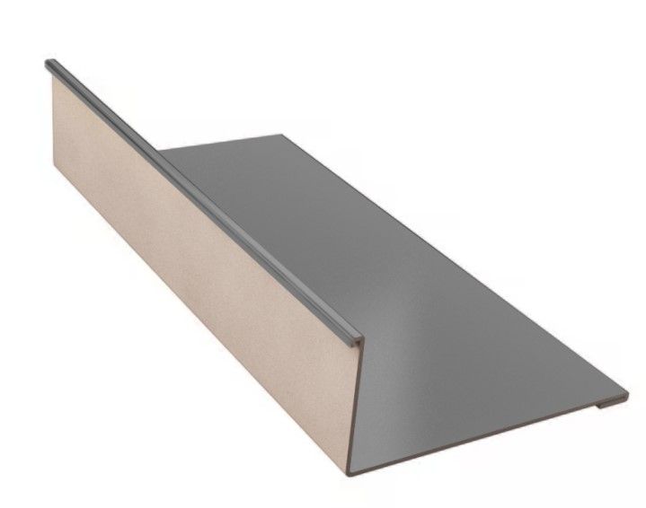 Планка примыкания Docke RAL 6005 (серая) 2м