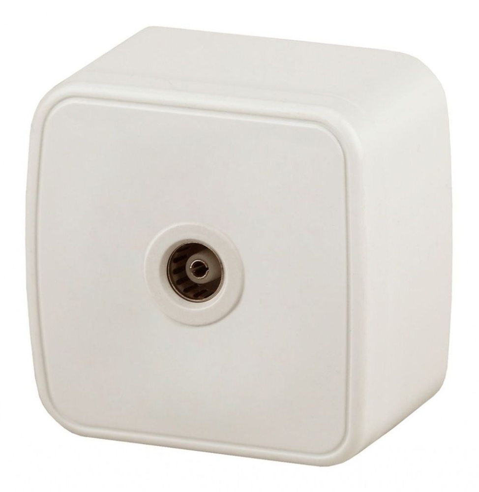 Розетка TV одиночная, IP20, ОУ, Polo, сл.кость, 3-301-02