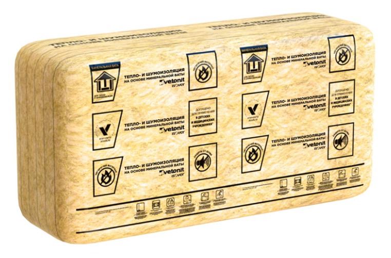 Утеплитель Vetonit (ISOVER) ЗвукоЗащита 50х610х1170 (уп.20шт 14.274м2 0,714м3) (24)