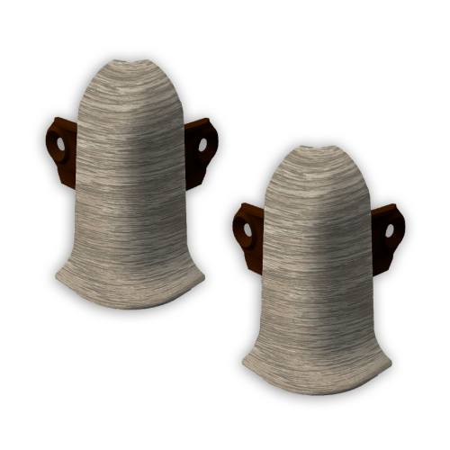 253 Угол наружный Лексида с крепежом 55мм Ясень серый (20шт)