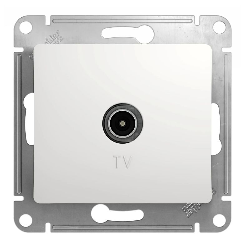 Розетка телевизионная TV Glossa коннектор механизм бел. SchE