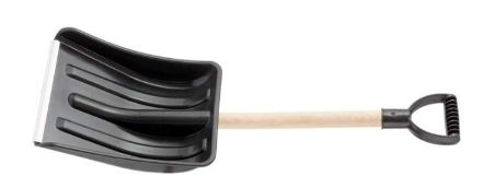 Лопата снеговая 275х365х870 полипропиленовая деревянный черенок