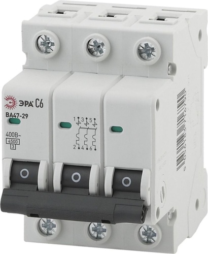 Выключатель автоматический NO-900-47 ВА47-29 3P 32А кривая C ЭРА