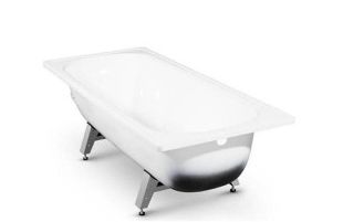 Ванна стальная Antika 1200х700х400 c опорной подставкой (белая орхидея) с рантом