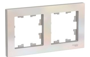 Рамка 2-м AtlasDesign универс. жемчуж. SchE