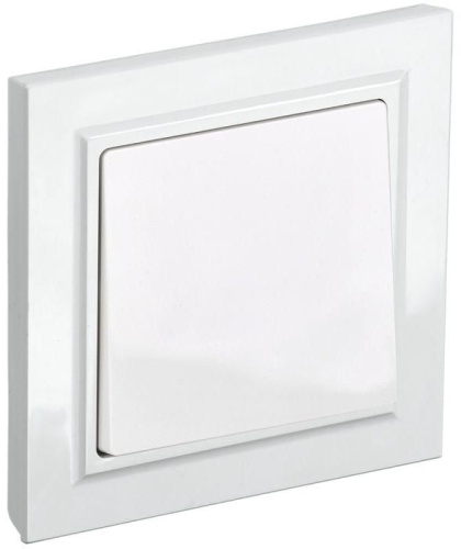 Выключатель 1-кл. СП BRITE ВСР10-1-0-БрБ 10А в сборе бел. IEK