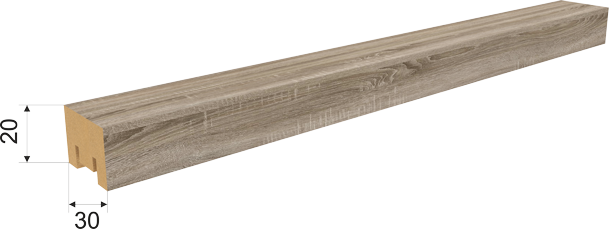 Интерьерная рейка МДФ STELLA Милана Дуб Винтаж 20х30х2700 (8)