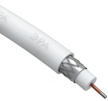 Кабель коаксиальный RG-6U CCS/ (оплетка A1 48%) PVC 750м бел. 100м SIMPLE ЭРА Б0044596