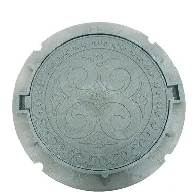 Люк канализационный (полимер) зеленыйЛМ 1,5тн, с осн. в сборе