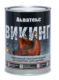 Антисептик для дерева АКВАТЕКС ВИКИНГ лессирующий, полуматовый, дуб 0,75 л