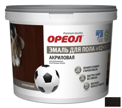 Эмаль Ореол Акрил Венге полуматовая (2,3 кг) /4