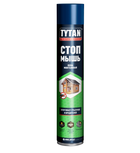 Пена монтажная бытовая Tytan СТОП МЫШЬ (0,750л) /12