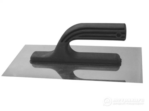 Гладилка 130 х 270 мм нержавеющая сталь пластмассовая ручка (12/60) БИБЕР