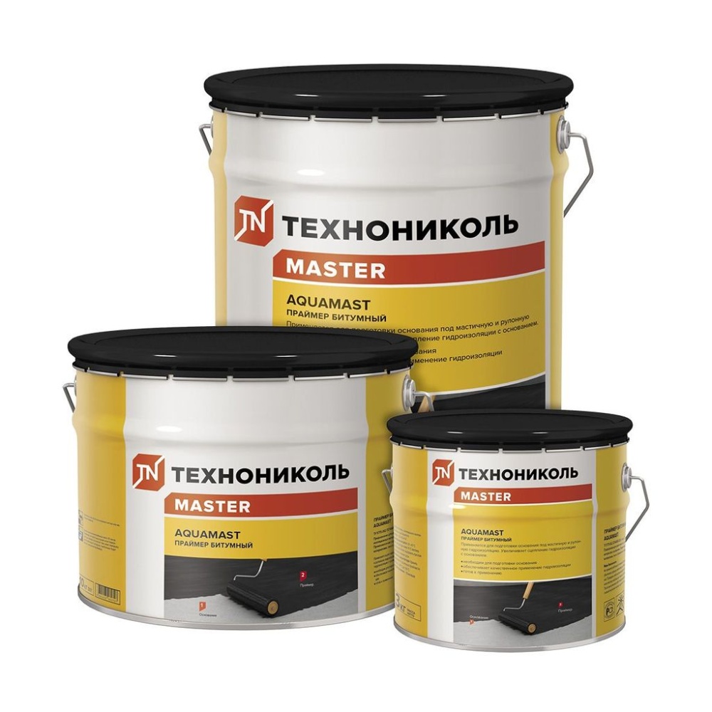 Праймер битумный ТехноНИКОЛЬ AquaMast 3л (2,4кг) (4шт/кор) (144)
