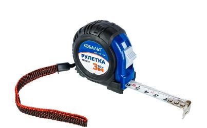 Рулетка 3 м х 16 мм обрезиненный корпус Вектор КОБАЛЬТ