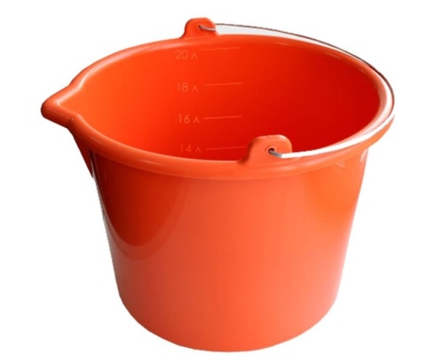 Ведро 12 л строительное ударопрочное оранжевое/желтое