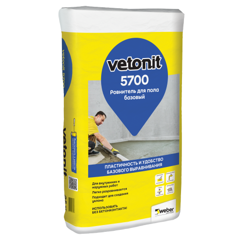 Пол ровнитель ВЕТОНИТ 5700 базовый (25 кг) /48