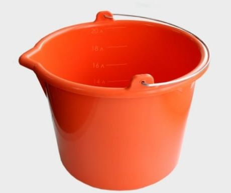 Ведро 20 л строительное ударопрочное оранжевое/желтое