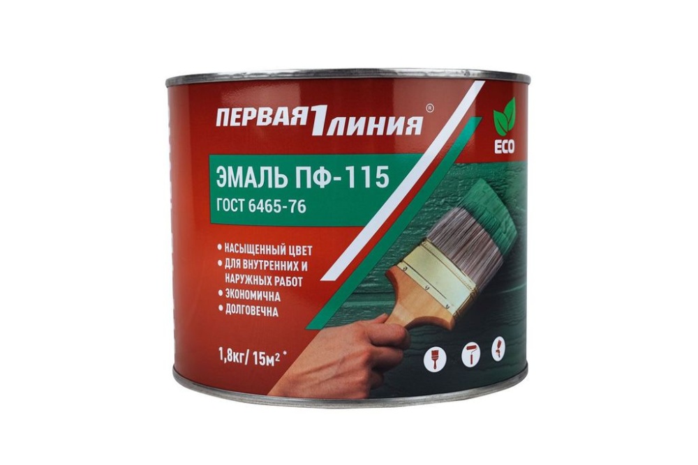 Эмаль ПФ-115 Первая линия ГОСТ Светло-серая (1,8 кг) /6