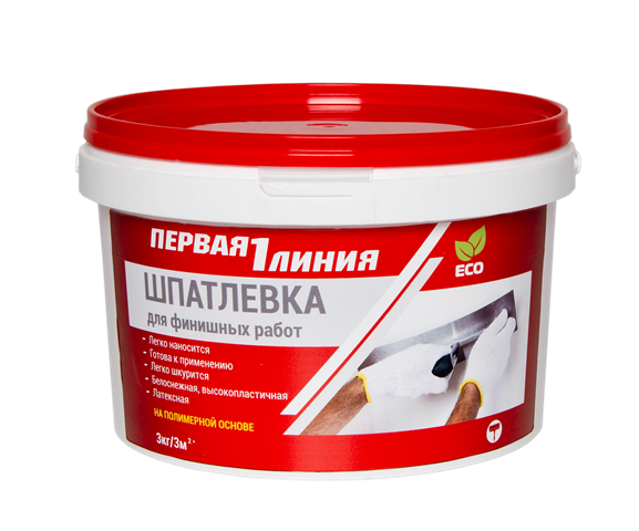 Шпатлевка финишная латексная Первая линия (3 кг) /144