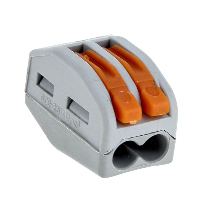 Клемма СМК-412 с рычагом 2 отверстия 0.08-2.5кв.мм (уп.100 шт) PROxima EKF plc-smk-412