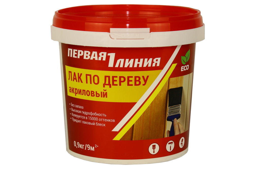 Лак Первая линия по дереву акриловый (0,9 кг) /12