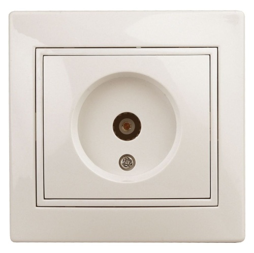 Розетка TV одиночная, IP20, СУ, Plano, сл.кость, 1-301-02