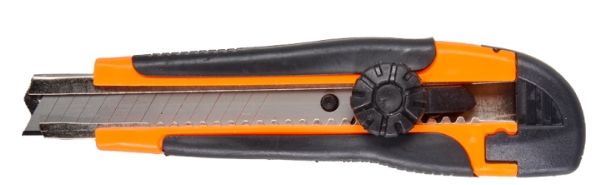 Нож 18 мм выдвижное лезвие двухкомпонентный корпус винтовой фиксатор Вихрь