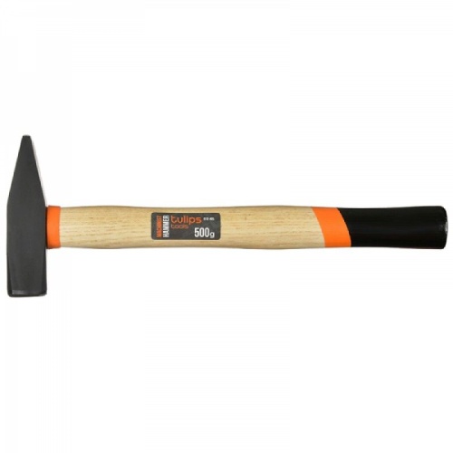 Молоток слесарный 450 гр кованая сталь фиберглассовая обрезиненная рукоятка TULIPS
