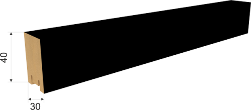 Интерьерная рейка МДФ STELLA Ривьера Black Edition 40х30х2700 (4)