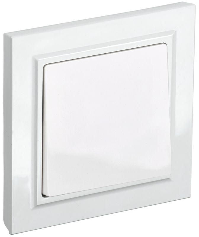 Выключатель 1-кл. СП BRITE ВСР10-1-0-БрБ 10А в сборе бел. IEK