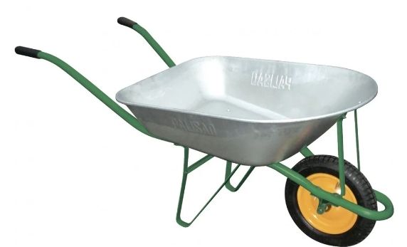 Тачка садовая 1 колесо грузоподъемность 160 кг объем 78 л