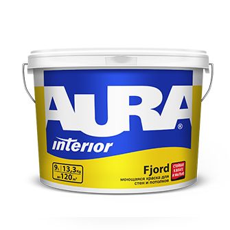 Краска влагостойкая акриловая AURA FJORD (9 л)