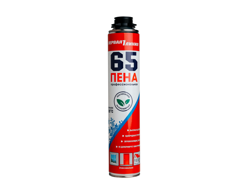 Пена монтажная профессиональная Первая линия 65 зимняя (-25℃ +35℃) /12