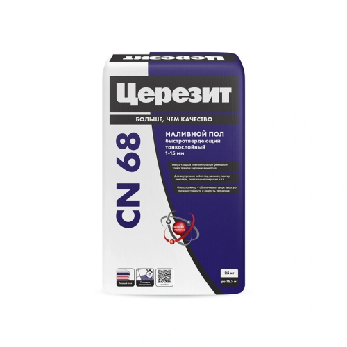 Пол финишный ЦЕРЕЗИТ CN 68 1-15 мм (25 кг) /48