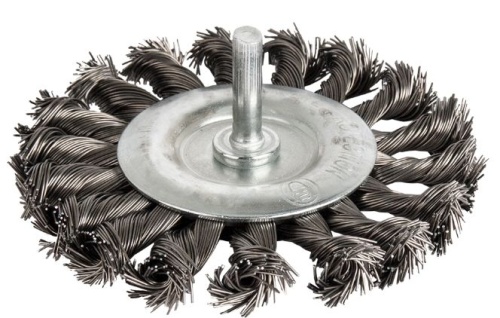 Кордщетка для дрели радиальная мягкая 100 мм, хвост 6 мм ПРАКТИКА