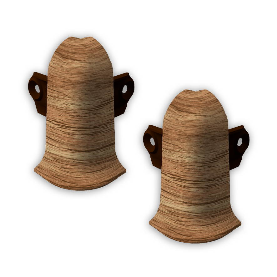 201 Угол наружный Лексида с крепежом 55мм Дуб (20/25шт)