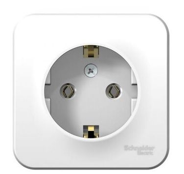 Розетка 1-м ОП Blanca 16А IP20 250В с заземл. без защ. шторок бел. SchE