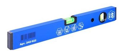 Уровень 400 мм 2 глазка профиль 20х49мм магнитный точность 1,0мм/м КОБАЛЬТ